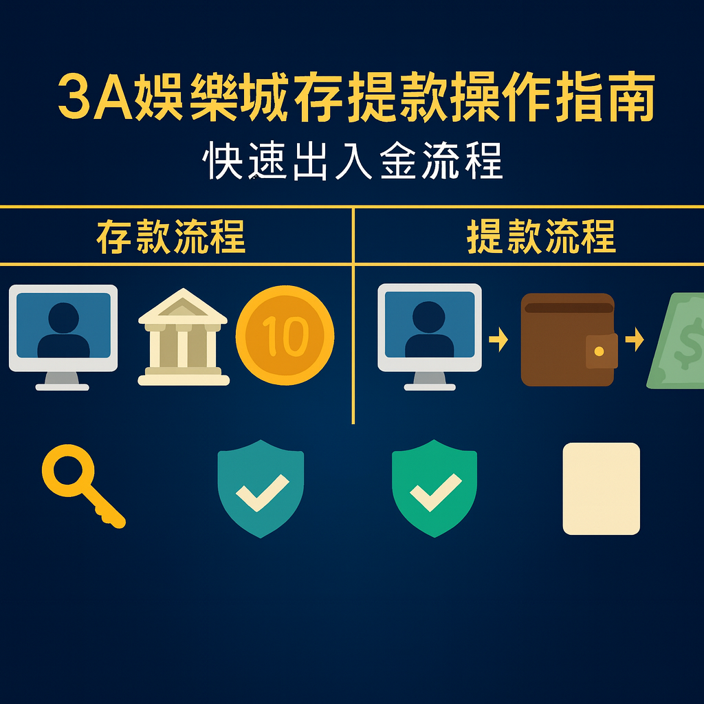 3A娛樂城存提款操作指南|快速出入金流程