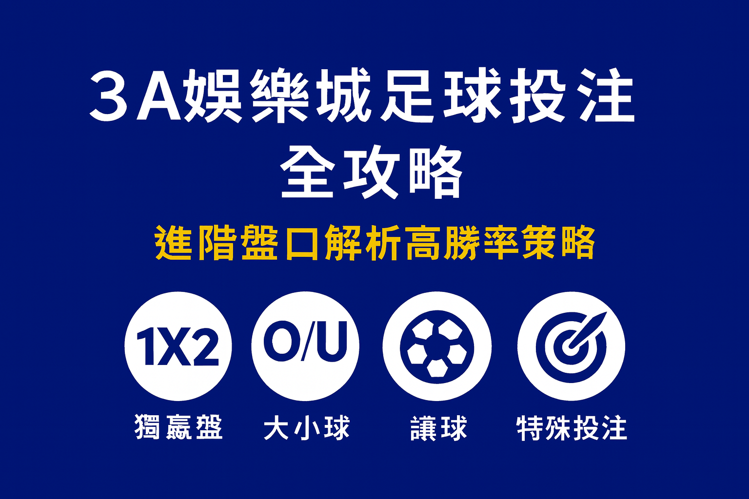 3A娛樂城足球投注|進階盤口與策略