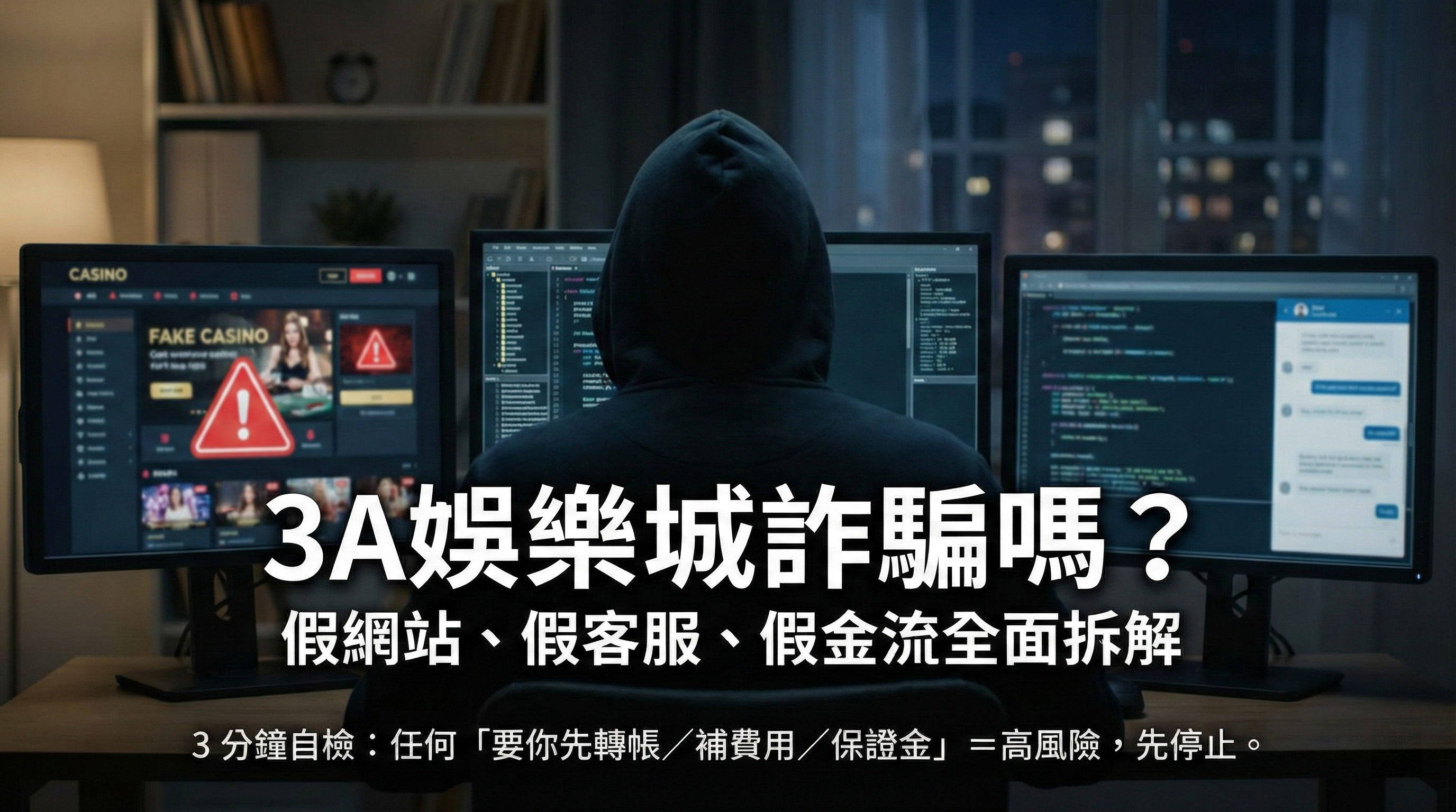 3A娛樂城假網站、假客服與付款詐騙查證文章封面