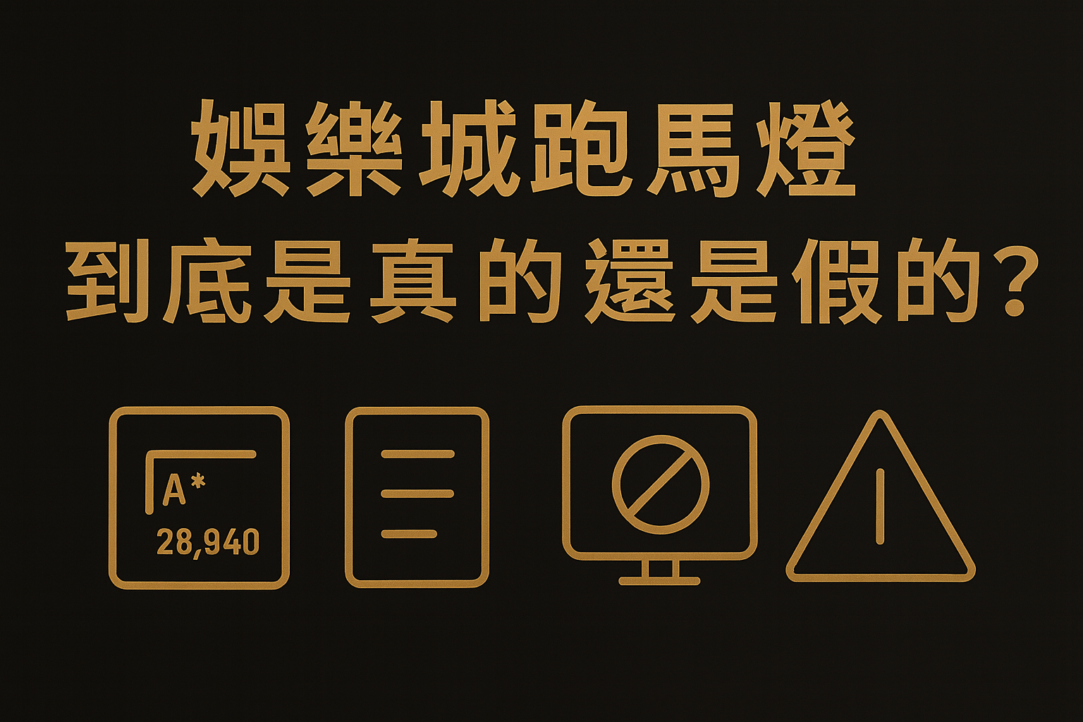娛樂城跑馬燈真偽解析