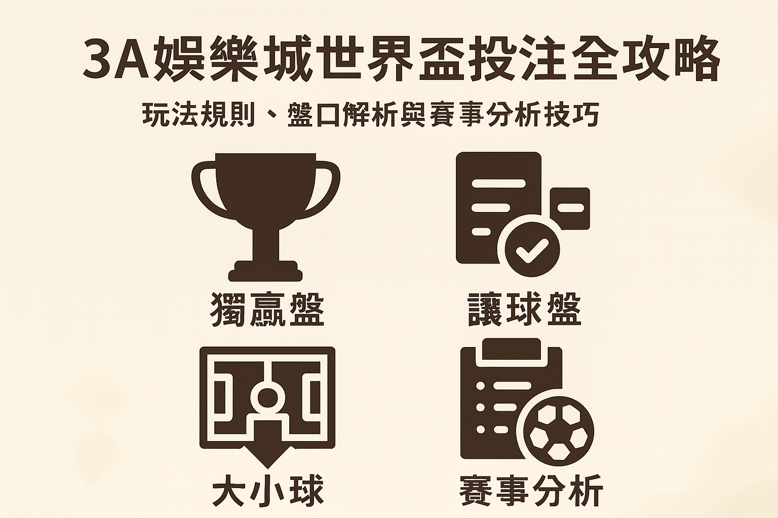 3A娛樂城世界盃投注|盤口與策略