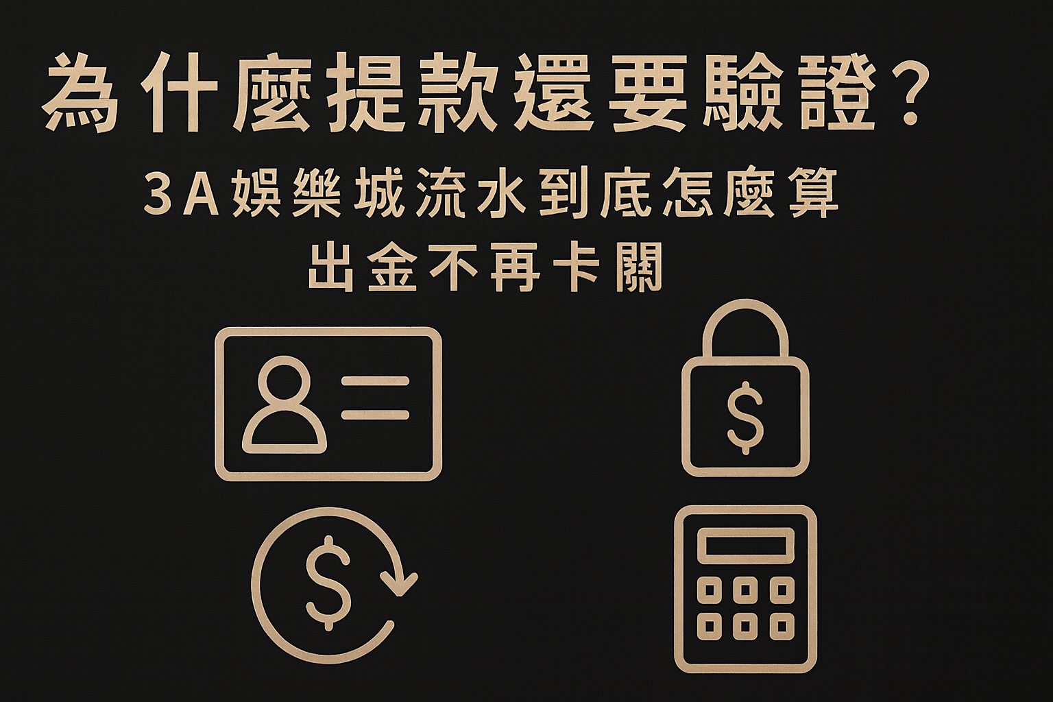 3A娛樂城提款驗證與流水規則圖|出金卡關原因與安全驗證流程示意