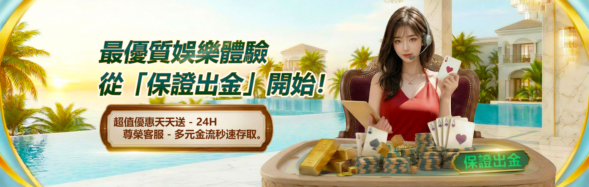 3A娛樂城出金與客服資訊原始 Banner